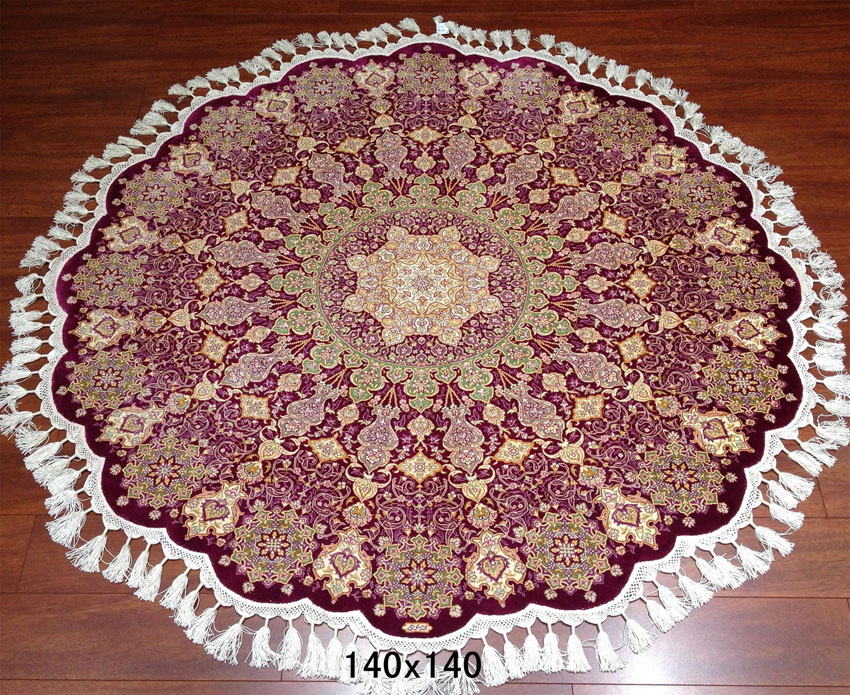 手工真丝毯4.4*4.4