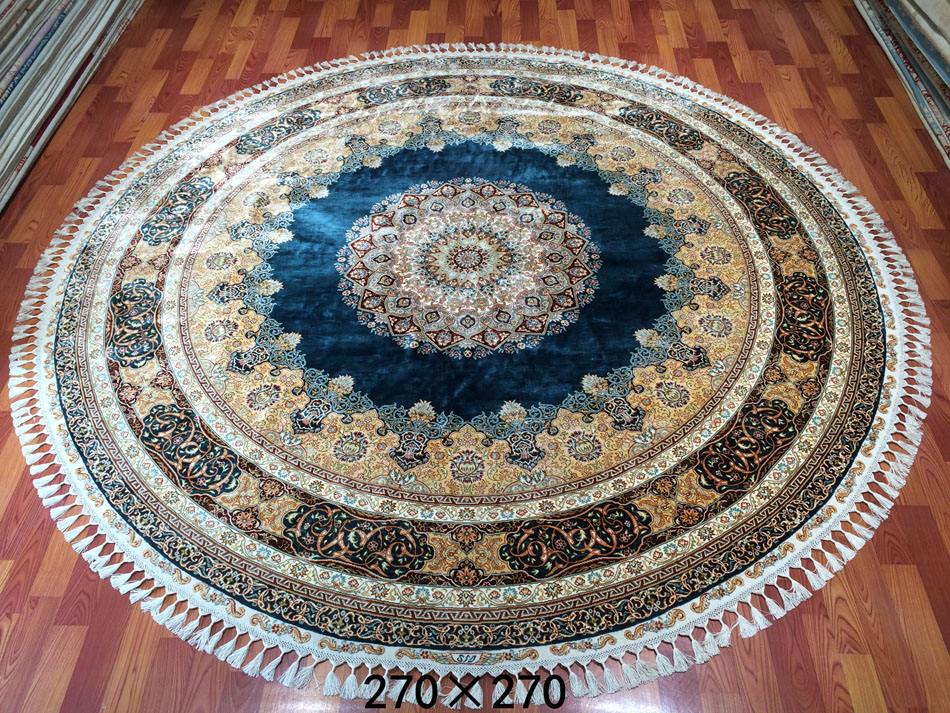 手工绢丝毯270*270