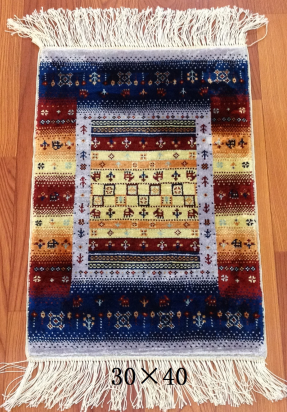 手工绢丝地毯 1*1.4 TXX-1546彩色