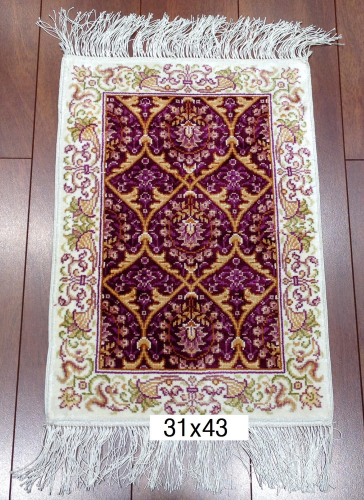 手工绢丝地毯 1*1.4  TXD-1034紫