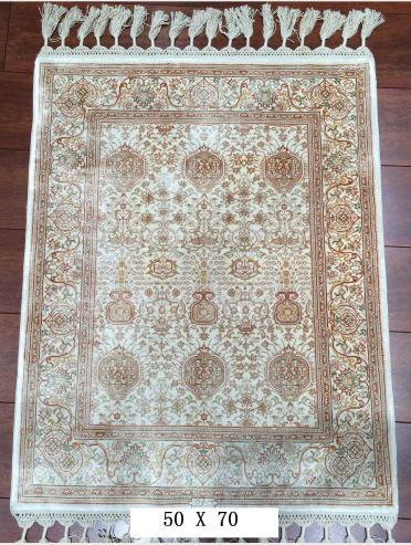 手工绢丝地毯 1.6*2.2 TXD-180白