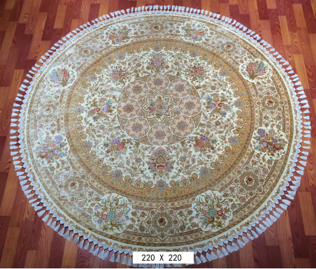 手工绢丝地毯7*7 TXW-1203