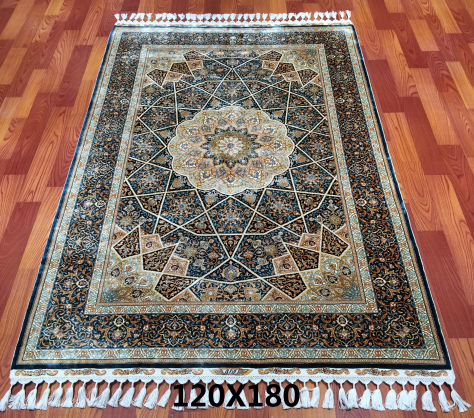 手工绢丝地毯4*6 TXW-1204