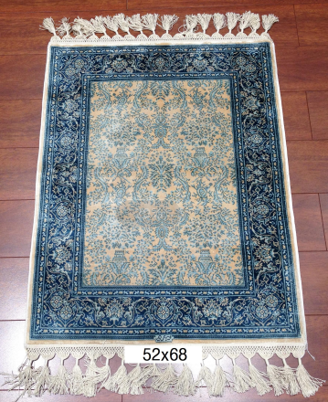 手工绢丝地毯 1.7*2.2  3138青