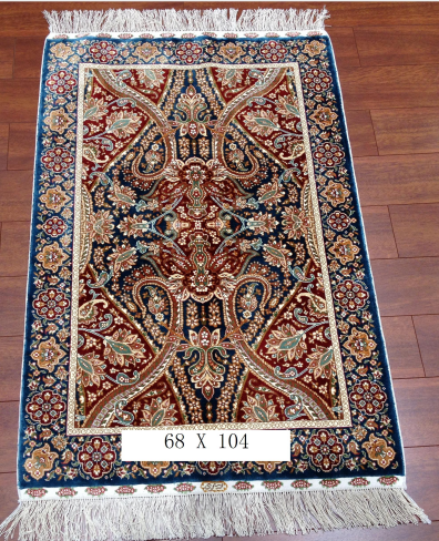 手工绢丝地毯 2.2*3.4 TXW-1111红