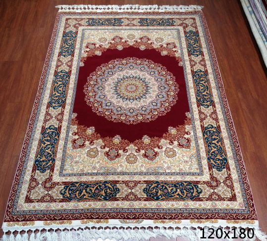 手工丝毛地毯4*6 TXMX-1243红