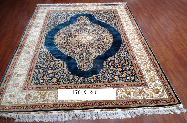 手工绢丝地毯 5.5*7.87 TXD-140 120#底色