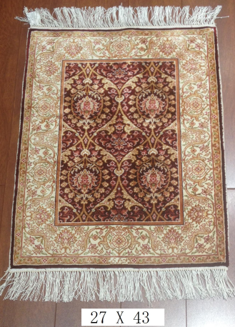 手工绢丝地毯 0.88*1.41 TXD-1034 红