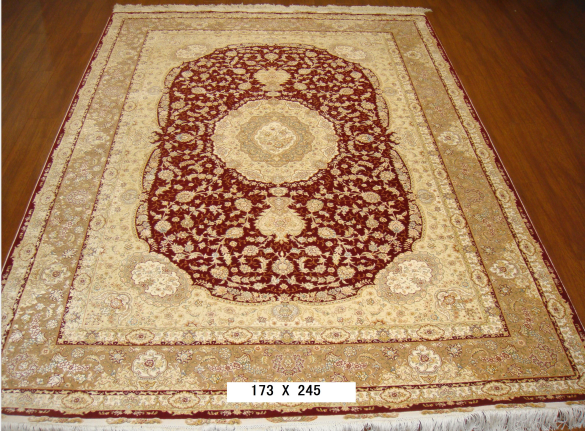 手工丝毛地毯5.5*8 TXMW-0903红