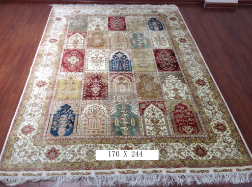 手工绢丝地毯 5.5*7.87 TXD-0901