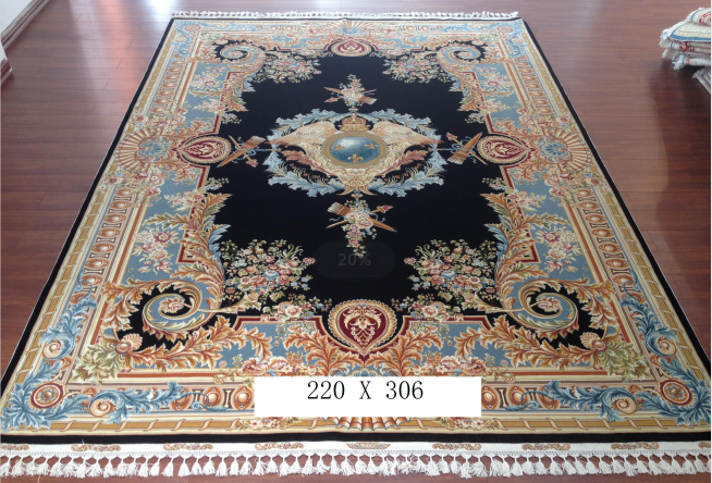 手工丝毛地毯 7*10 TXMX-1341黑蓝