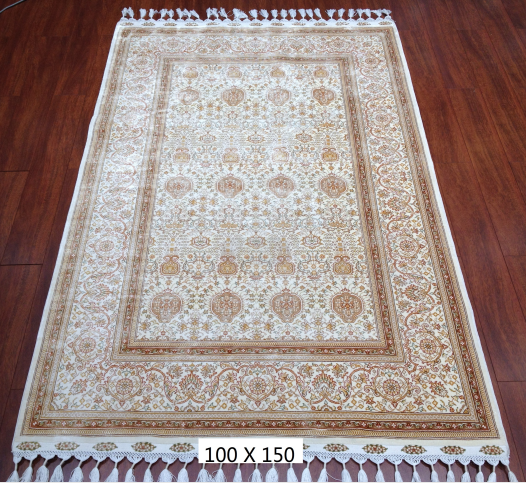 手工绢丝地毯  3.3*5 TXD-180 白