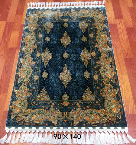 手工绢丝地毯 2.9*4.5 TXX-1343蓝