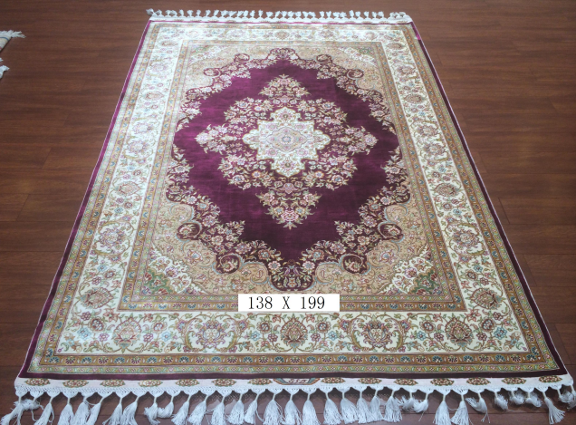 手工绢丝地毯  4.5*6.5 TXD-156紫