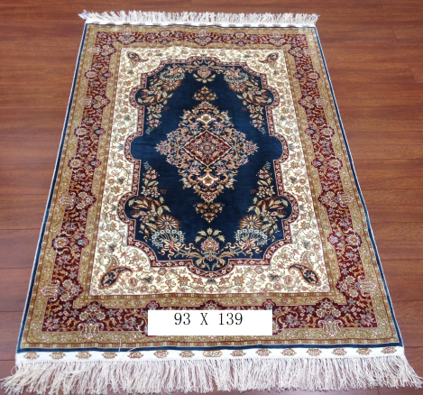 手工绢丝地毯 3*4.5 TXD-155 蓝