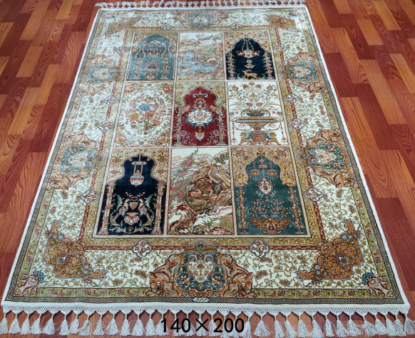 手工绢丝地毯  4.5*6.5 TXD-0901