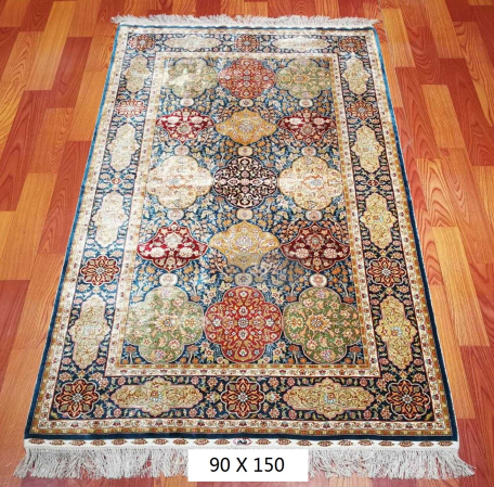 手工绢丝地毯 2.94*4.94  TXW-1114蓝