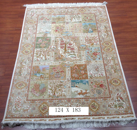 手工真丝地毯 4*6 TXW-1214