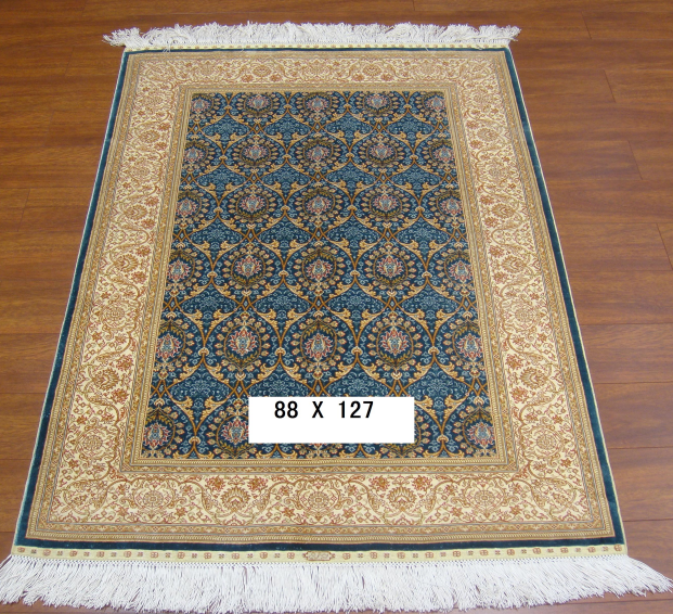 手工真丝地毯2.8*4.1 TXD-1034蓝