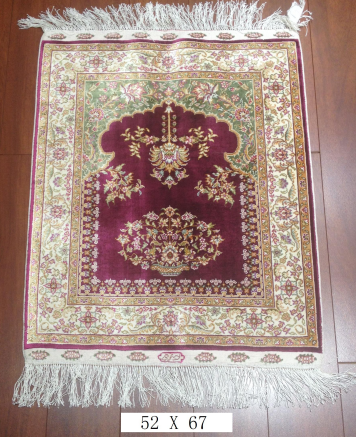 手工绢丝地毯 1.7*2.2  TXD-33紫