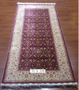 手工绢丝地毯 2.5*5.5  TXD-1034紫