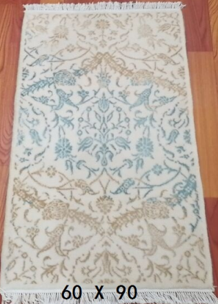 手工丝毛地毯 2*3 TXMJ-1321浅蓝