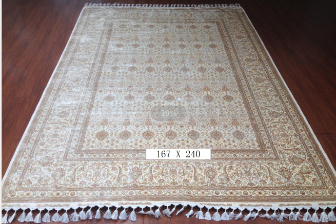 手工绢丝地毯 5.4*7.87 TXD-180白