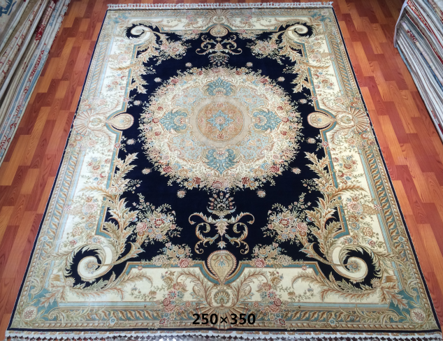 手工真丝地毯  8.2*11.48 TXW-1102黑