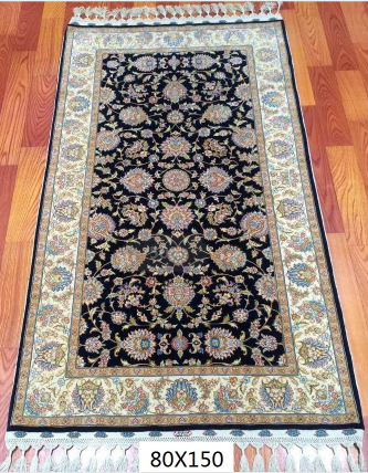 手工丝毛地毯 2.7*5 TXMW-1408黑蓝