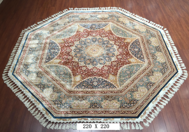 手工绢丝地毯7*7  TXX-1111