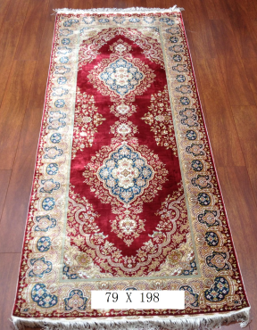 手工绢丝地毯 2.8*6 TXQ-1104 红