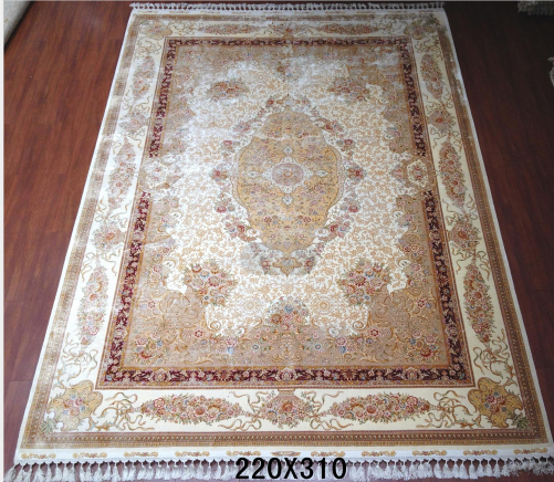 手工绢丝地毯7*10  TXW-1103白