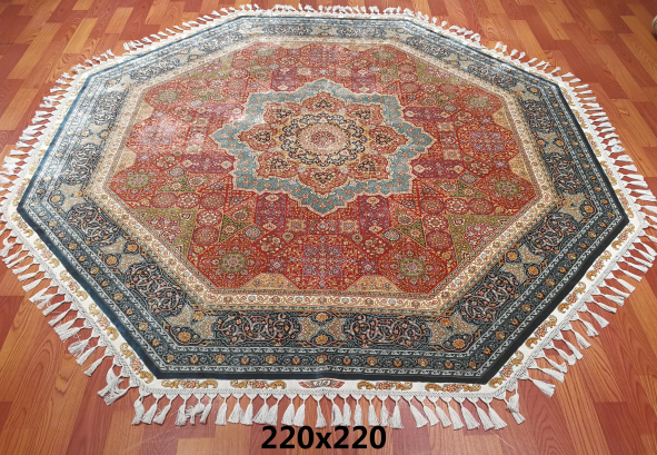 手工绢丝地毯 7*7  TXW-1115