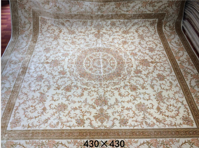 手工绢丝地毯14*14 TXW-0914