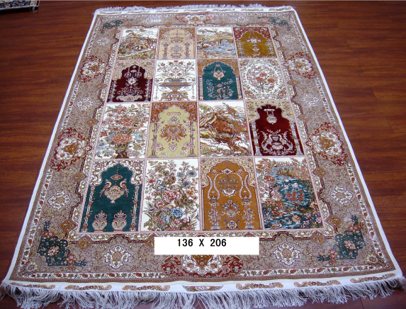 手工绢丝地毯 4.4*6.65 TXD-0901