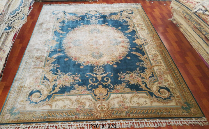 手工真丝地毯  9*12 TXW-1102蓝