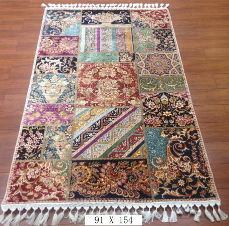 手工绢丝地毯2.9*5 TXW-1105拼图