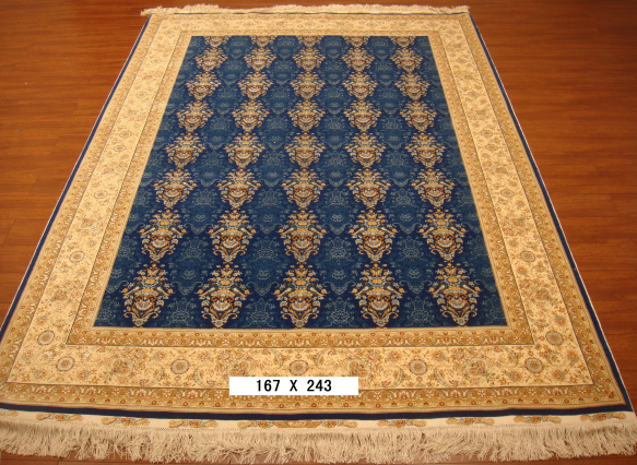 手工丝毛地毯5.5*8 TXMD-1061蓝