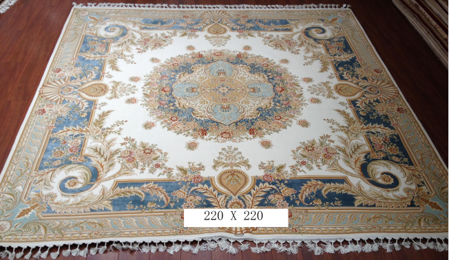 手工丝毛地毯 7*7 TXMW-1102白