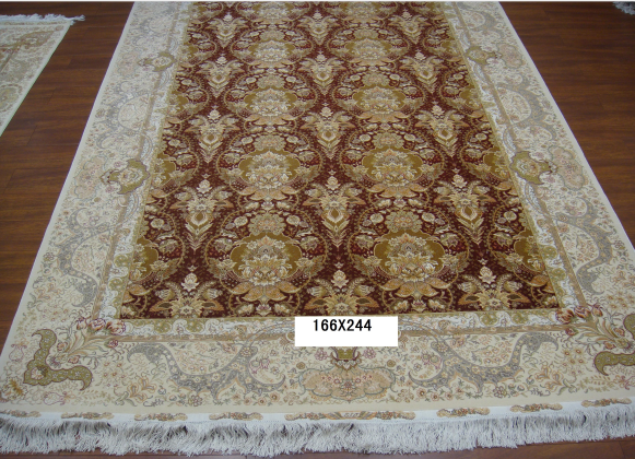 手工丝毛地毯5.4*7.87 TXMD-1054红