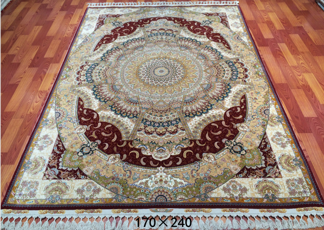 手工丝毛地毯 5.4*7.87  TXMJ-1422红