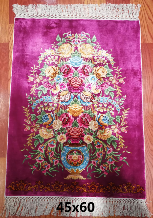 手工绢丝地毯 1.47*2 TXJ-1771紫