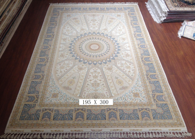 手工丝毛地毯 6.4*9.84 TXMJ-1231白