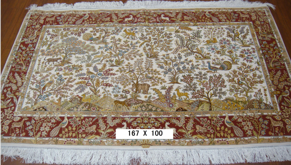 手工丝毛地毯5.4*3.27 TXMJ-1107白