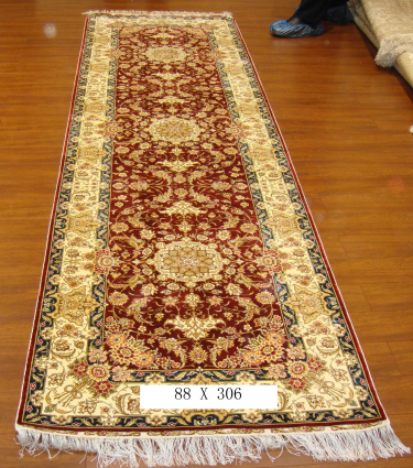 手工绢丝地毯2.8*10 TXJ-1004红