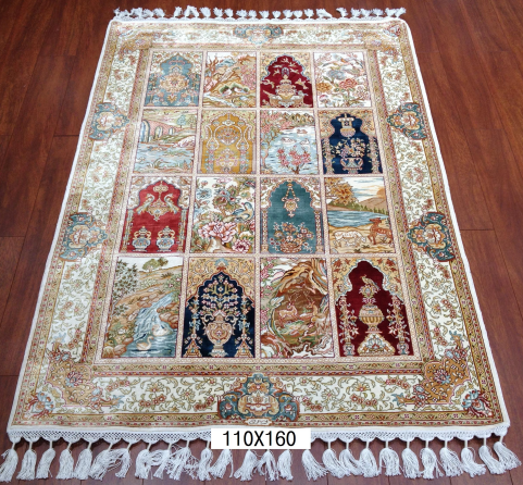 手工绢丝地毯  3.6*5.2 TXD-0901