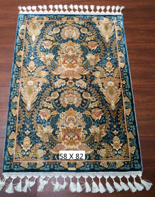 手工绢丝地毯 1.9*2.7  TXD-1054蓝