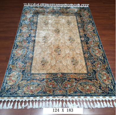 手工绢丝地毯4*6 TXX-1343卡底