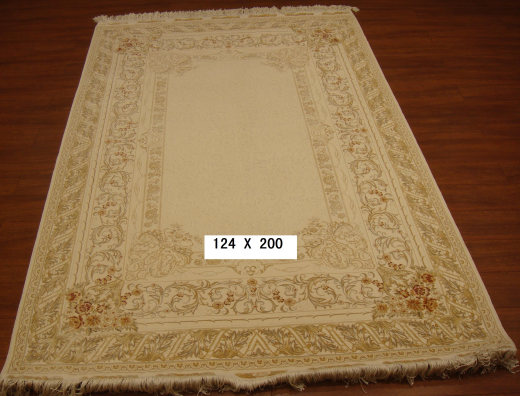 手工丝毛地毯4*6.5 TXWM-0910白