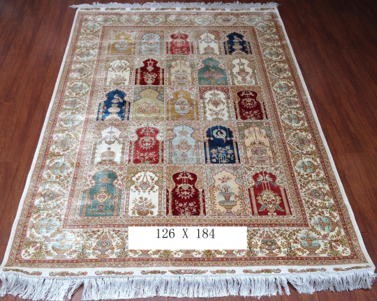 手工绢丝地毯 4*6 TXW-0909